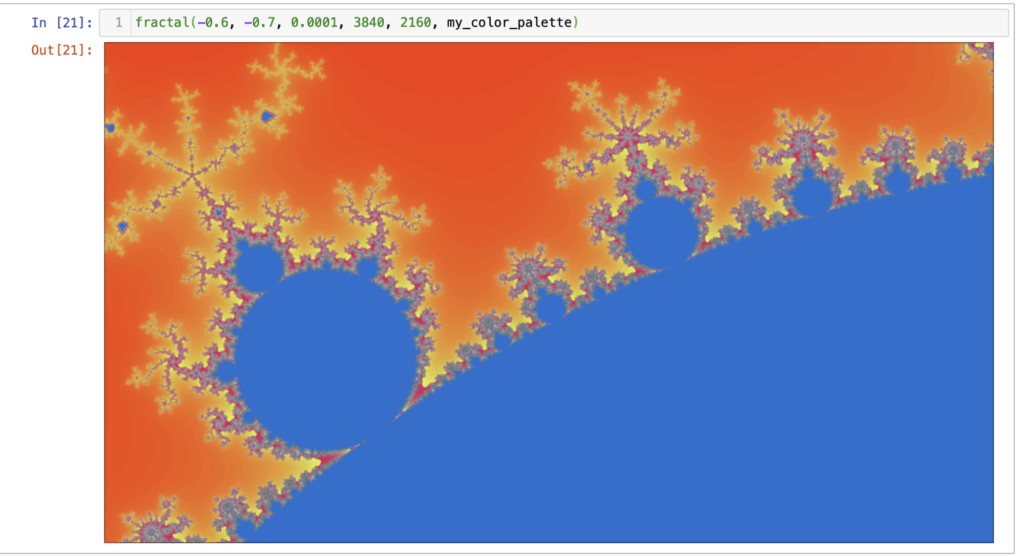 Mandelbrot set wide