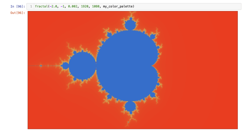 Mandelbrot fractal in Julia 2