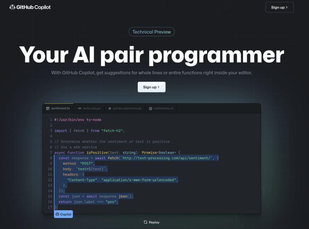 Your AI pair programmer