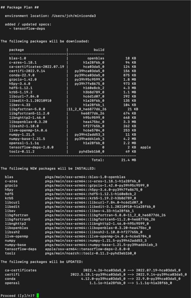 Tensorflow M1