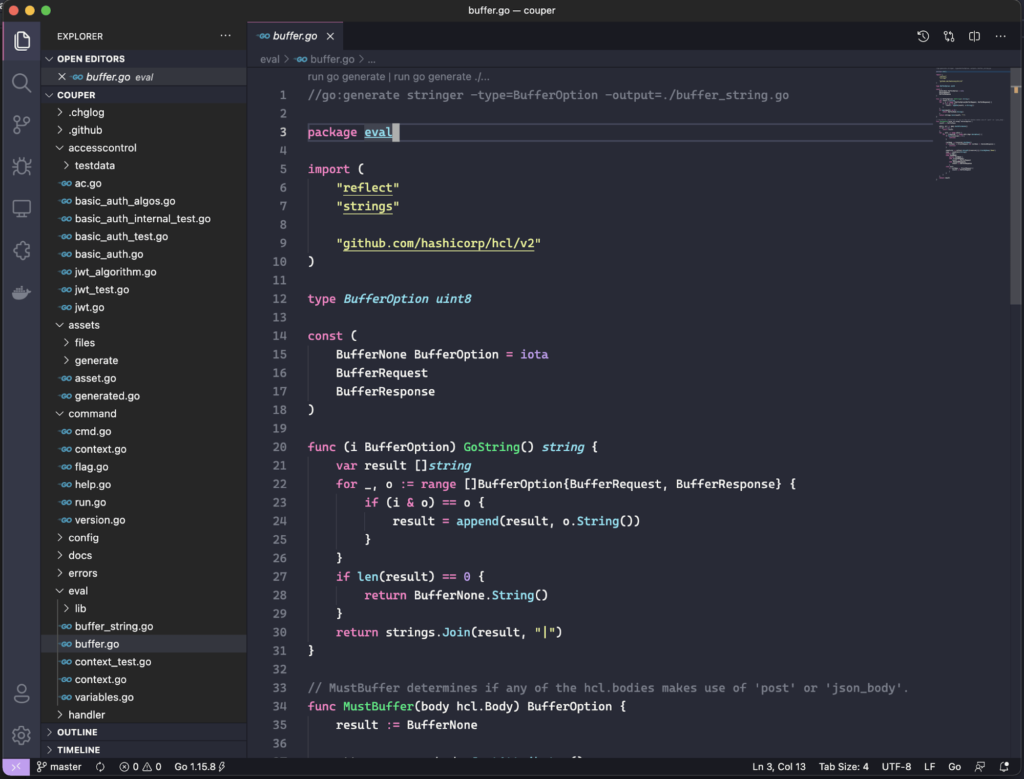 Let’s Go with the Go Programming Language 1 One of the Go source files from one of Avenga’s projects.