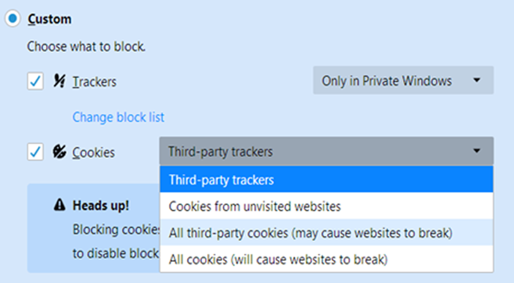Choose what to block 1 - Avenga